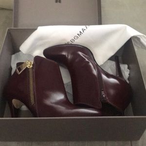 BCBGMaxazria Burgunday Cow Leather Booties